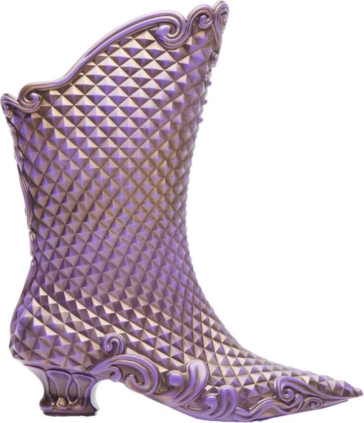 Y Project Gestructureerde rubberen Court laarzen Purple Dames