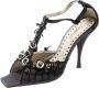 Yves Saint Laurent Vintage Pre-owned Canvas sandals Black Dames - Thumbnail 1