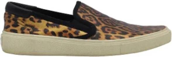 Yves Saint Laurent Vintage Pre-owned Canvas sneakers Brown Dames