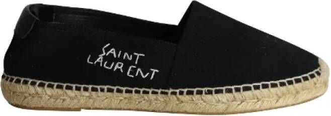 Yves Saint Laurent Vintage Pre-owned Cotton flats Black Heren