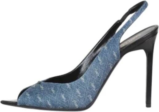 Yves Saint Laurent Vintage Pre-owned Denim heels Blue Dames