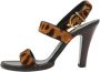 Yves Saint Laurent Vintage Pre-owned Fabric sandals Brown Dames - Thumbnail 1