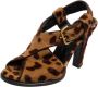 Yves Saint Laurent Vintage Pre-owned Fabric sandals Brown Dames - Thumbnail 1
