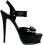Yves Saint Laurent Vintage Pre-owned Leather sandals Black Dames - Thumbnail 1
