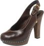 Yves Saint Laurent Vintage Pre-owned Leather sandals Brown Dames - Thumbnail 1