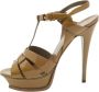 Yves Saint Laurent Vintage Pre-owned Leather sandals Brown Dames - Thumbnail 1