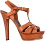 Yves Saint Laurent Vintage Pre-owned Leather sandals Brown Dames - Thumbnail 1