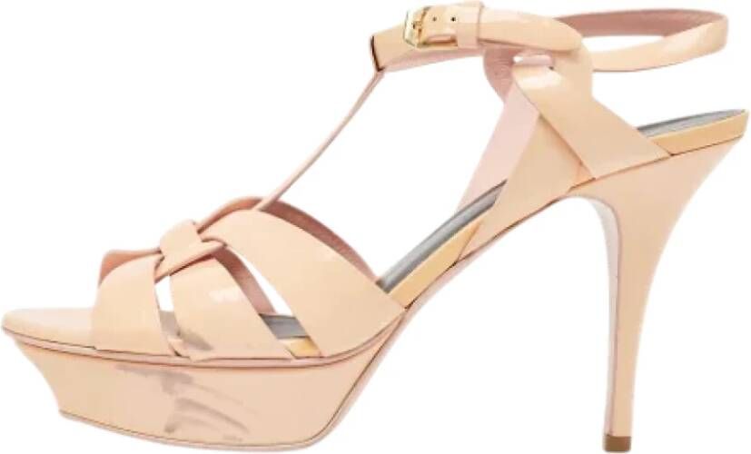 Yves Saint Laurent Vintage Pre-owned Leather sandals Pink Dames