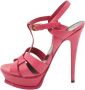 Yves Saint Laurent Vintage Pre-owned Leather sandals Pink Dames - Thumbnail 1