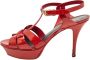 Yves Saint Laurent Vintage Pre-owned Leather sandals Red Dames - Thumbnail 1