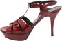 Yves Saint Laurent Vintage Pre-owned Leather sandals Red Dames - Thumbnail 1