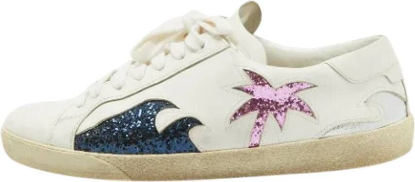 Yves Saint Laurent Vintage Pre-owned Leather sneakers White Dames