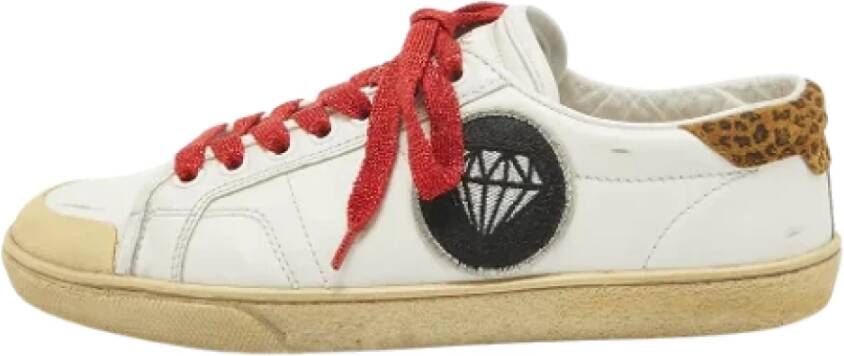 Yves Saint Laurent Vintage Pre-owned Leather sneakers White Dames