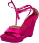 Yves Saint Laurent Vintage Pre-owned Satin sandals Pink Dames - Thumbnail 1