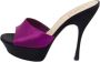Yves Saint Laurent Vintage Pre-owned Satin sandals Purple Dames - Thumbnail 1