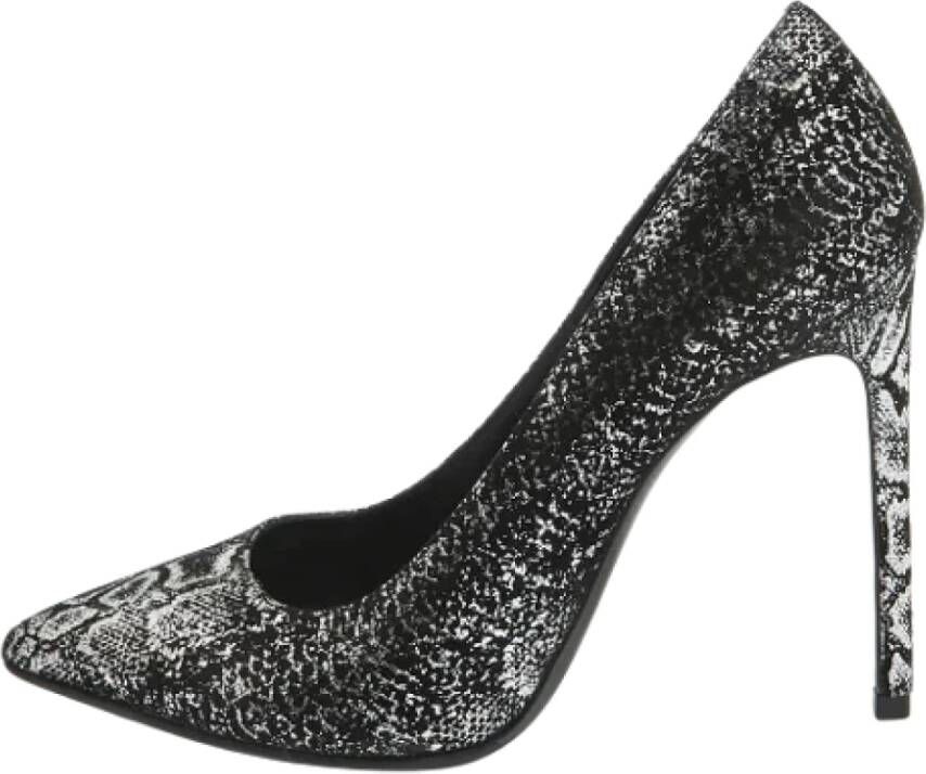 Yves Saint Laurent Vintage Pre-owned Suede heels Black Dames