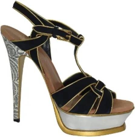 Yves Saint Laurent Vintage Pre-owned Suede heels Multicolor Dames