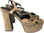 Yves Saint Laurent Vintage Pre-owned Suede sandals Beige Dames - Thumbnail 1