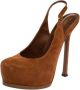 Yves Saint Laurent Vintage Pre-owned Suede sandals Brown Dames - Thumbnail 1