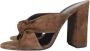 Yves Saint Laurent Vintage Pre-owned Suede sandals Brown Dames - Thumbnail 1