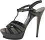 Yves Saint Laurent Vintage Pre-owned Suede sandals Gray Dames - Thumbnail 1