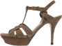 Yves Saint Laurent Vintage Pre-owned Suede sandals Gray Dames - Thumbnail 1