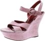 Yves Saint Laurent Vintage Pre-owned Suede sandals Pink Dames - Thumbnail 1