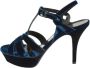 Yves Saint Laurent Vintage Pre-owned Velvet sandals Blue Dames - Thumbnail 1
