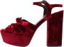 Yves Saint Laurent Vintage Pre-owned Velvet sandals Red Dames - Thumbnail 1