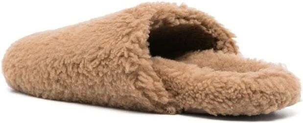 Yves Salomon Bruine Teddy Textuur Schoenen met Ronde Neus