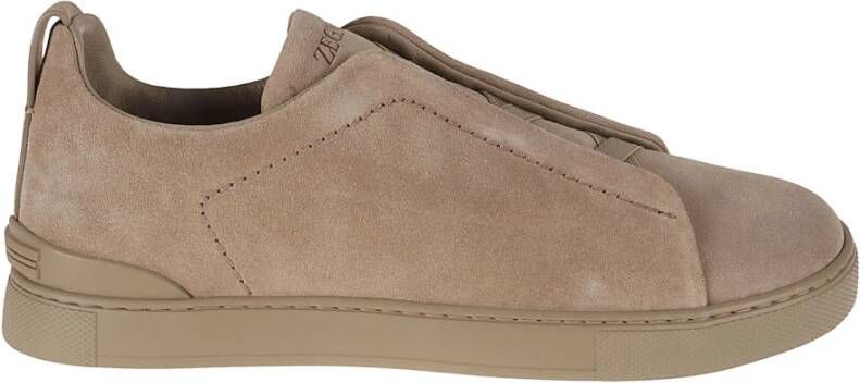 Z Zegna Beige Low-Top Sneakers Beige Heren