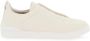 Z Zegna Slip-on sneakers met driedubbele stiksels van geolied leer White Heren - Thumbnail 1
