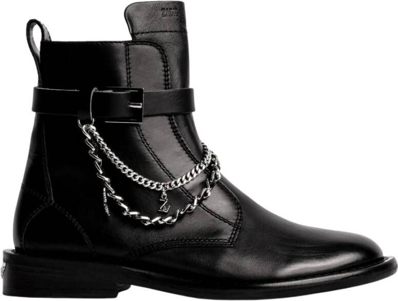 Zadig & Voltaire Boots & laarzen Laureen High Silk Lambskin in zwart