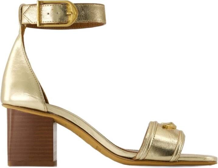 Zadig & Voltaire Gouden Leren Caprese Wings Sandalen