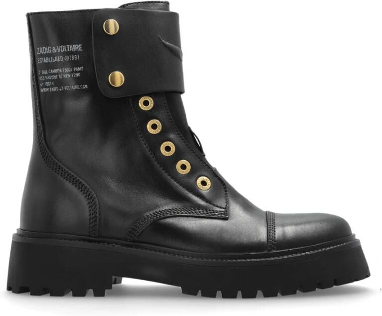 Zadig & Voltaire Leren enkellaarsjes Joe Fast