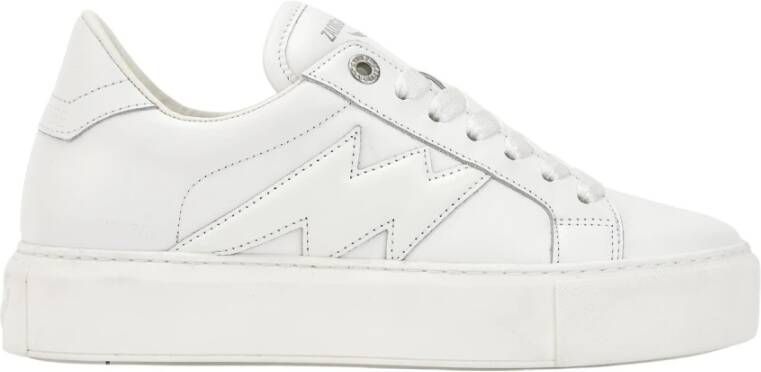 Zadig & Voltaire Sneakers La Flash Chunky Smooth Calfskin in wit