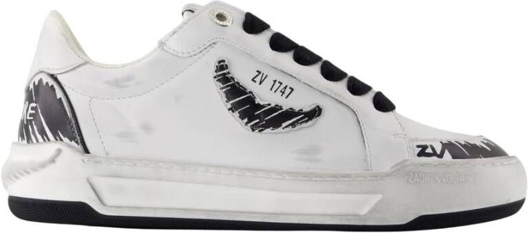 Zadig & Voltaire Witte Leren Fly Wings Sneakers