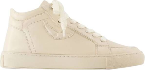 Zadig & Voltaire Low-Top Sneakers Mid Fly On Sneakers Leather White in beige
