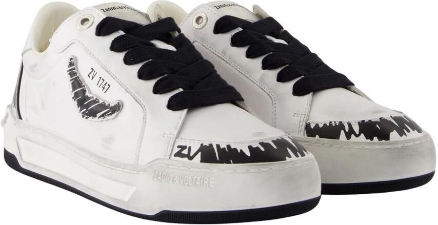 Zadig & Voltaire Witte Leren Fly Wings Sneakers