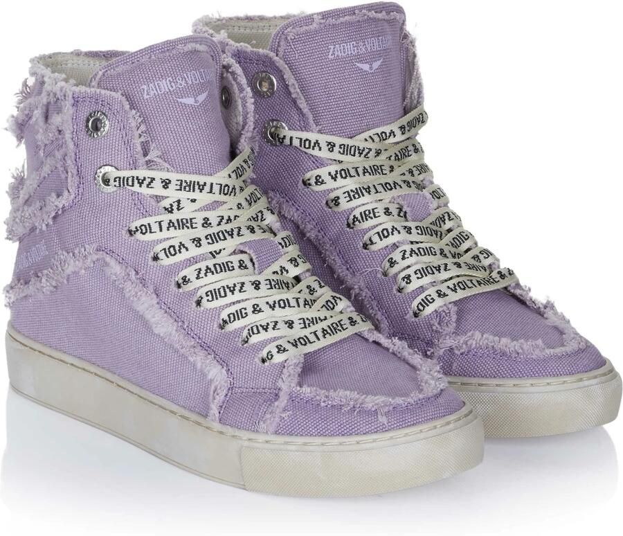 Zadig & Voltaire Sneakers hoog ' HIGH FLASH CANVAS Sneaker lila' lila - Foto 2