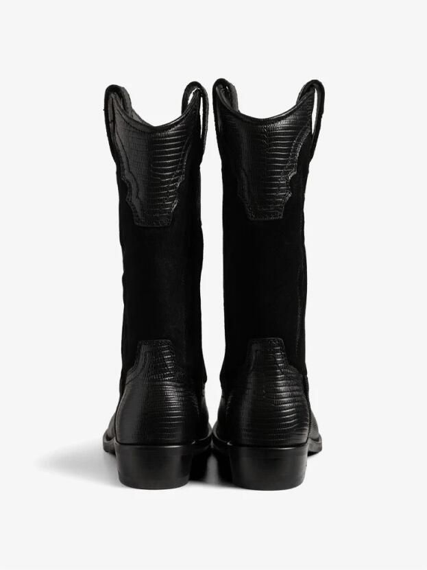 Zadig & Voltaire Tex Western Wild Enkellaarsjes - Foto 7