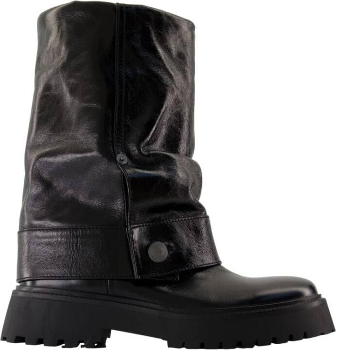 Zadig & Voltaire Zwarte Leren Enkellaarzen