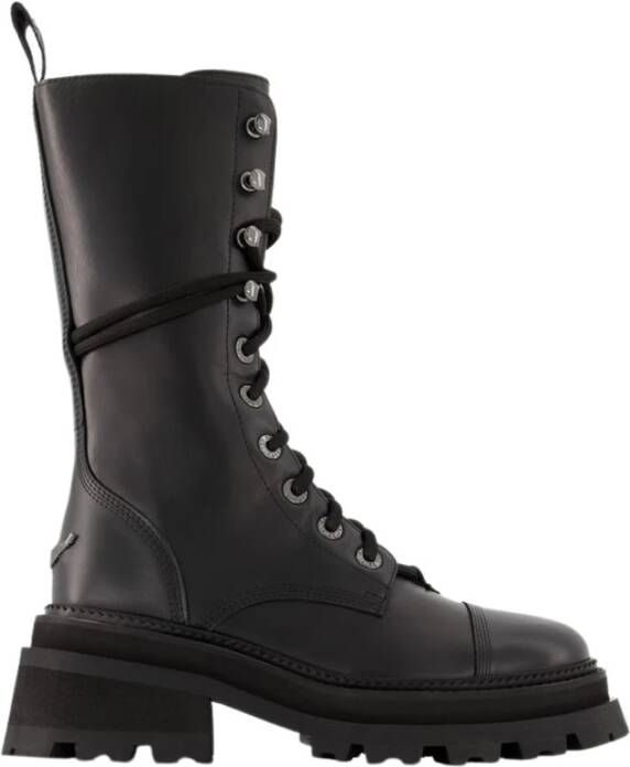 Zadig & Voltaire Boots & laarzen Ride Semy-Shiny Calfskin in zwart