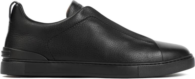 Zegna Zwarte Sneakers Stijlvol Ontwerp
