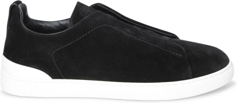Zegna Zwarte Sneakers voor Moeiteloze Stijl