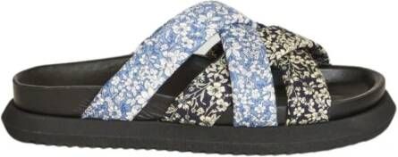 Zespà Clem canvas cross-over sandaal Blauw Dames