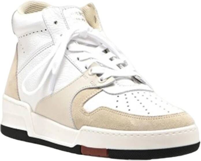 Zespà Zsp24 kalf Nappa Suede High Top Sneaker Beige Dames