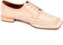 Zinda Gevlochten Geperforeerde Leren Schoenen Rose Model - Thumbnail 1