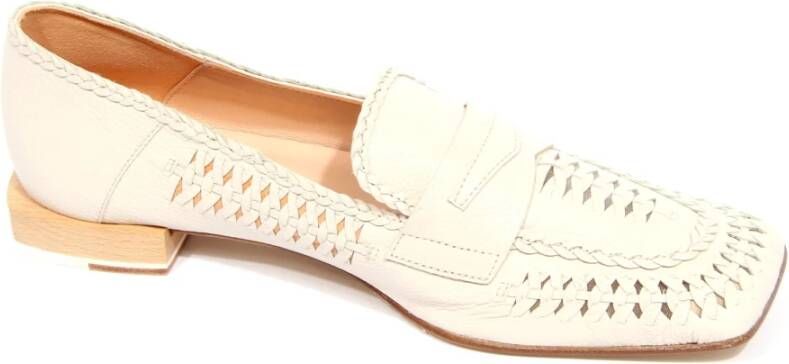 Zinda Off White Leren Loafer Model 1291-A