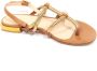 Zinda Tan Gouden Leren Sandalen Model 1310 - Thumbnail 1